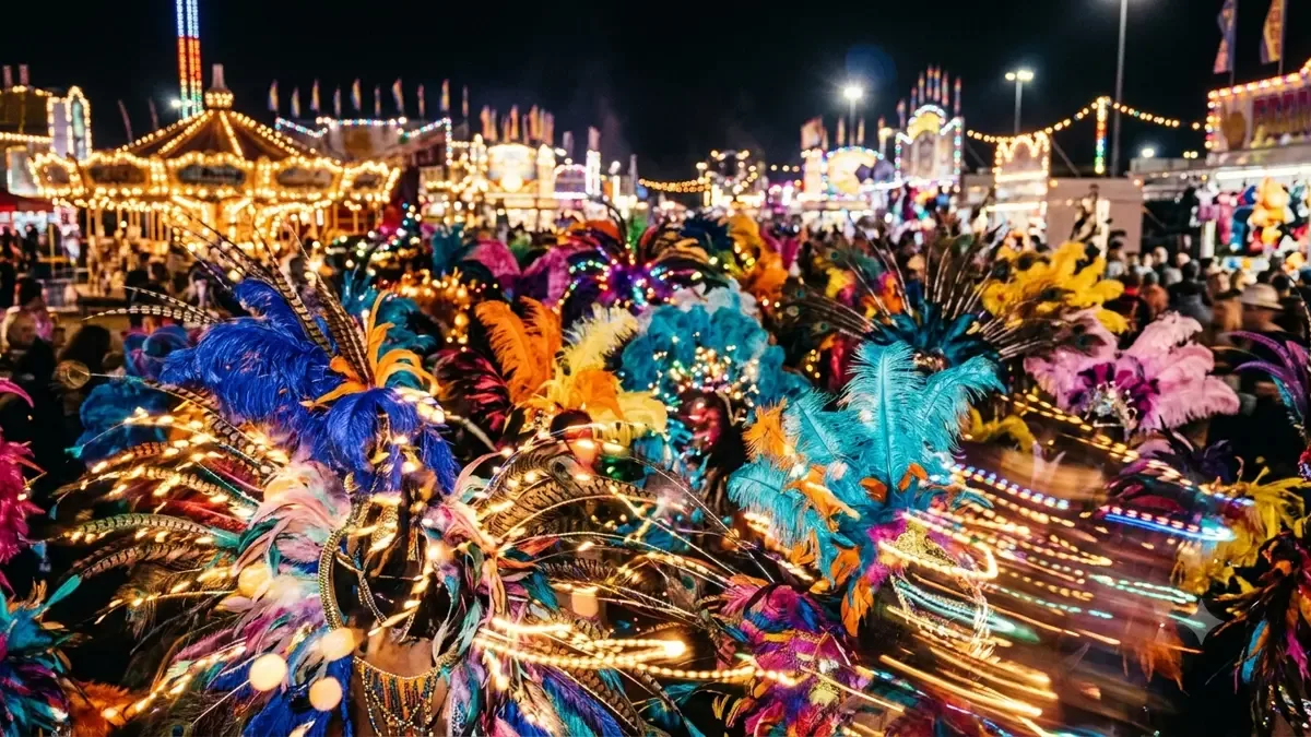 Decoracion colorida de carnaval
